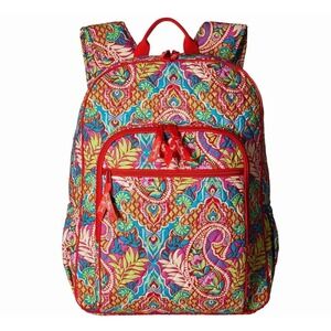 Vera Bradley Quilted Laptop Backpack Paisley In Paradise Large Lightweight